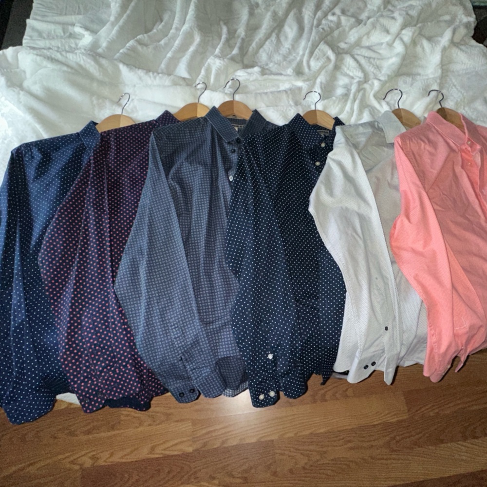 Express Men’s Assorted Button-Up Shirts - Dot Print